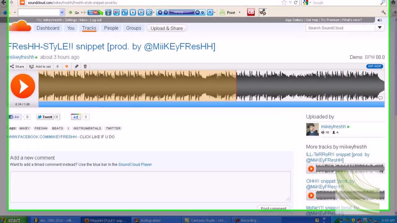 recording from speakers with freecorder.