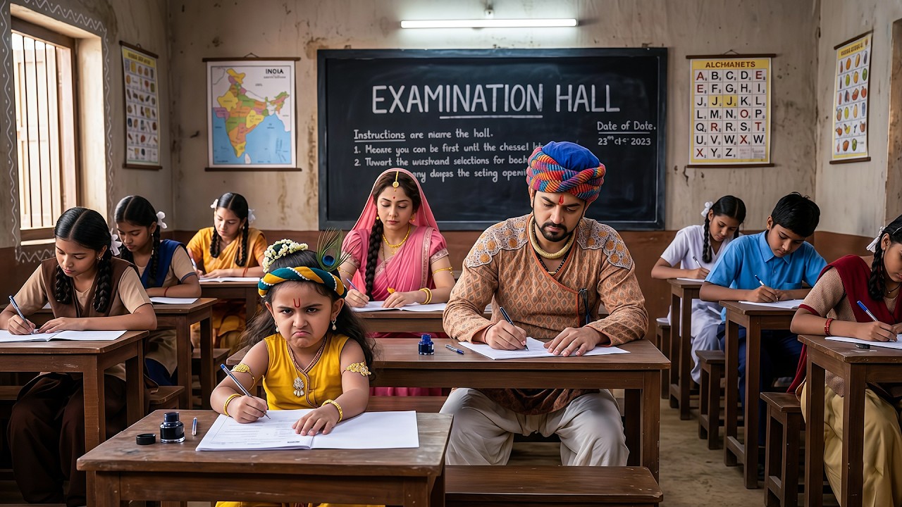 10th की Exam देने नन्ही कृष्ण, बाबा और मैया यशोदा पहुँचे School मैं! | Yashomati Maiyaa Ke Nandlala
