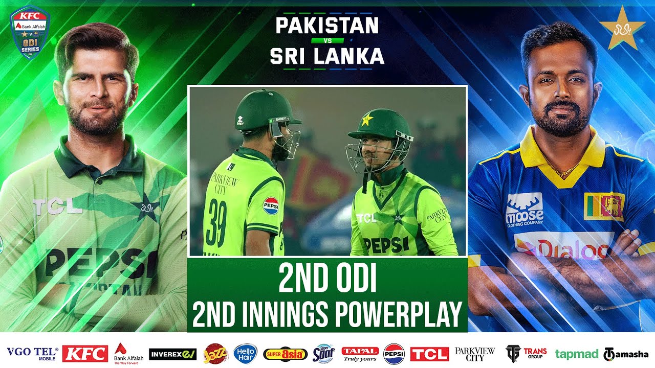 2nd Innings Powerplay | Pakistan vs Sri Lanka ODI series 2025 | 2nd ODI | PCB | M2S1U
