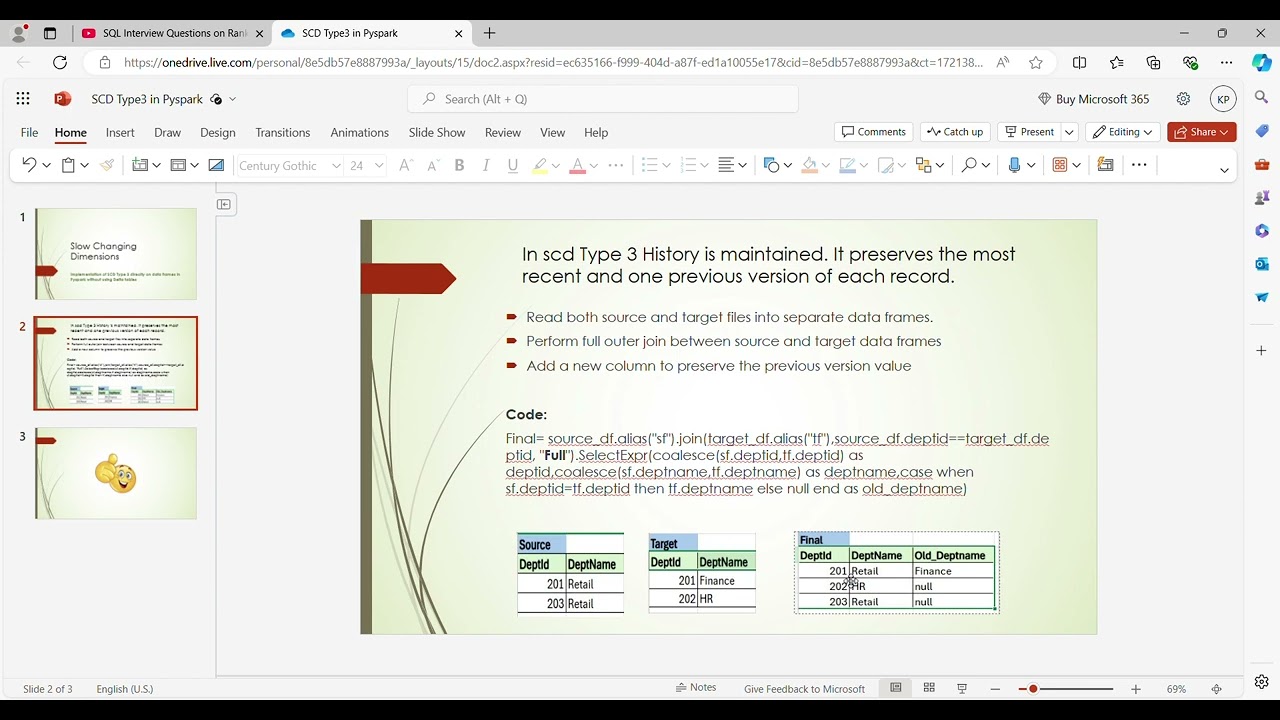 SCD Type3 in Pyspark