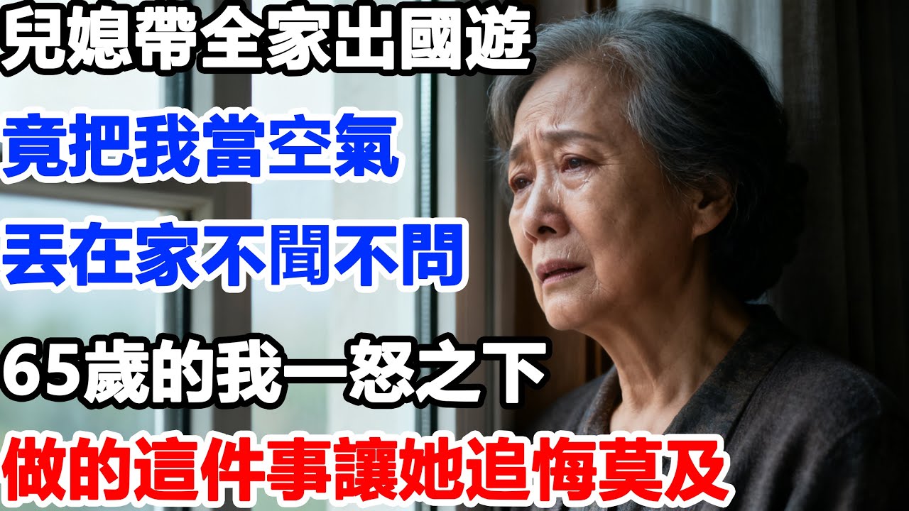 十年孫子白帶，兒子兒媳全家出國遊獨獨拋下我。最後我只做了一件事，讓她們追悔莫及！#情感故事 #退休生活 #子女孝順 #老人頻道#老人情感#老年生活