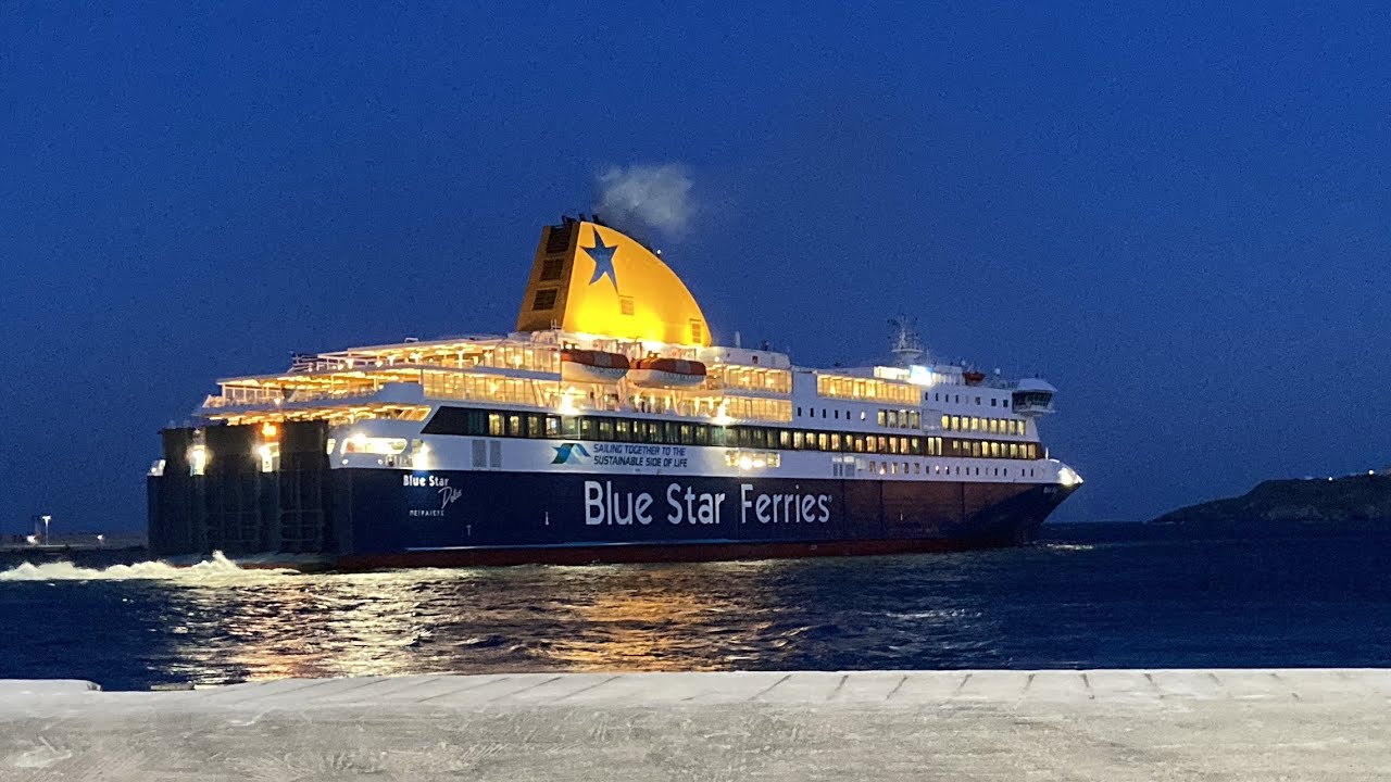 Blue Star Delos Αναχώρηση από τη Σύρο