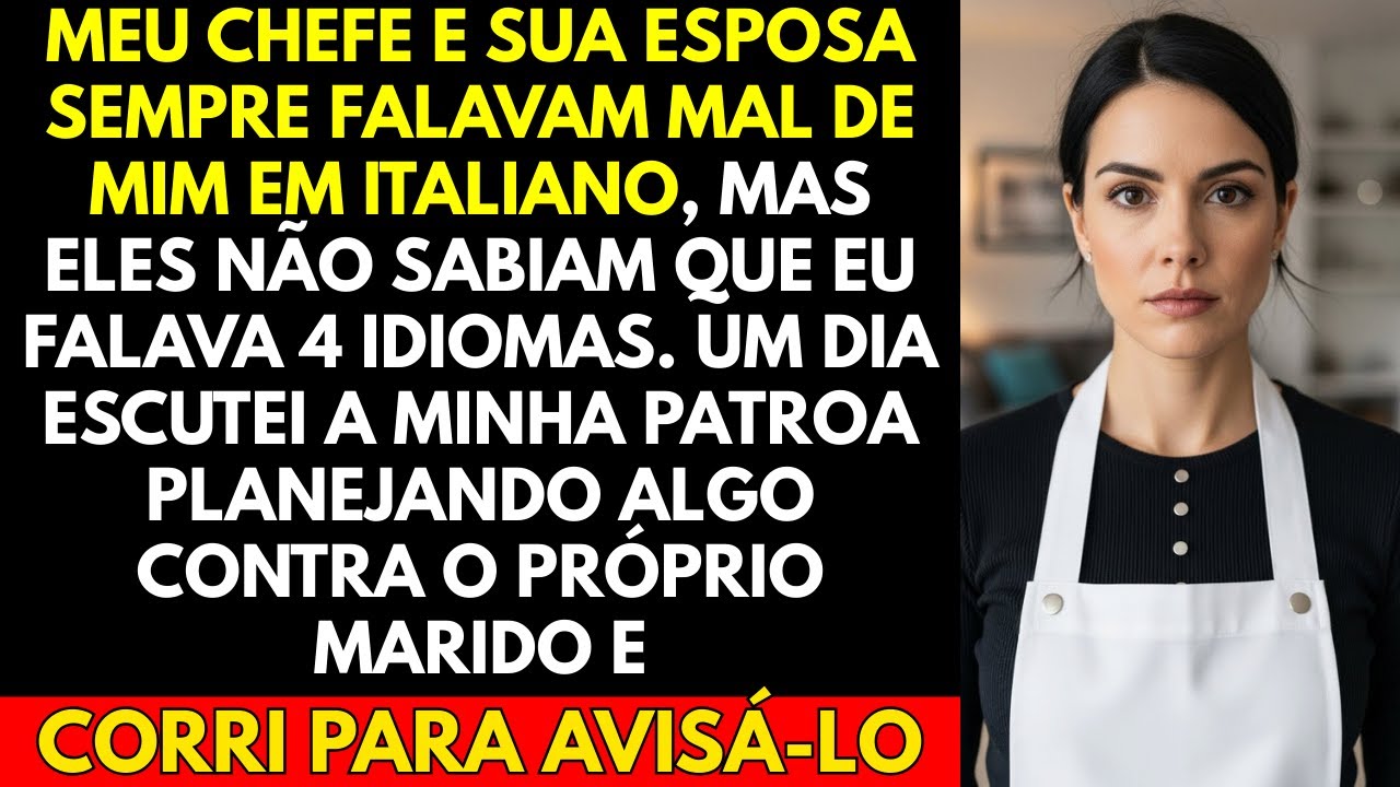 Meu Chefe e Sua Esposa Sempre Falavam Mal De Mim Em Italiano, Mas Eles Não Sabiam Que Eu Falava....