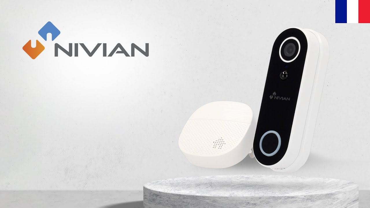 🔵 Nivian NVS-IPC-DB1 | Sonnette intelligente WiFi 100 % sans fil