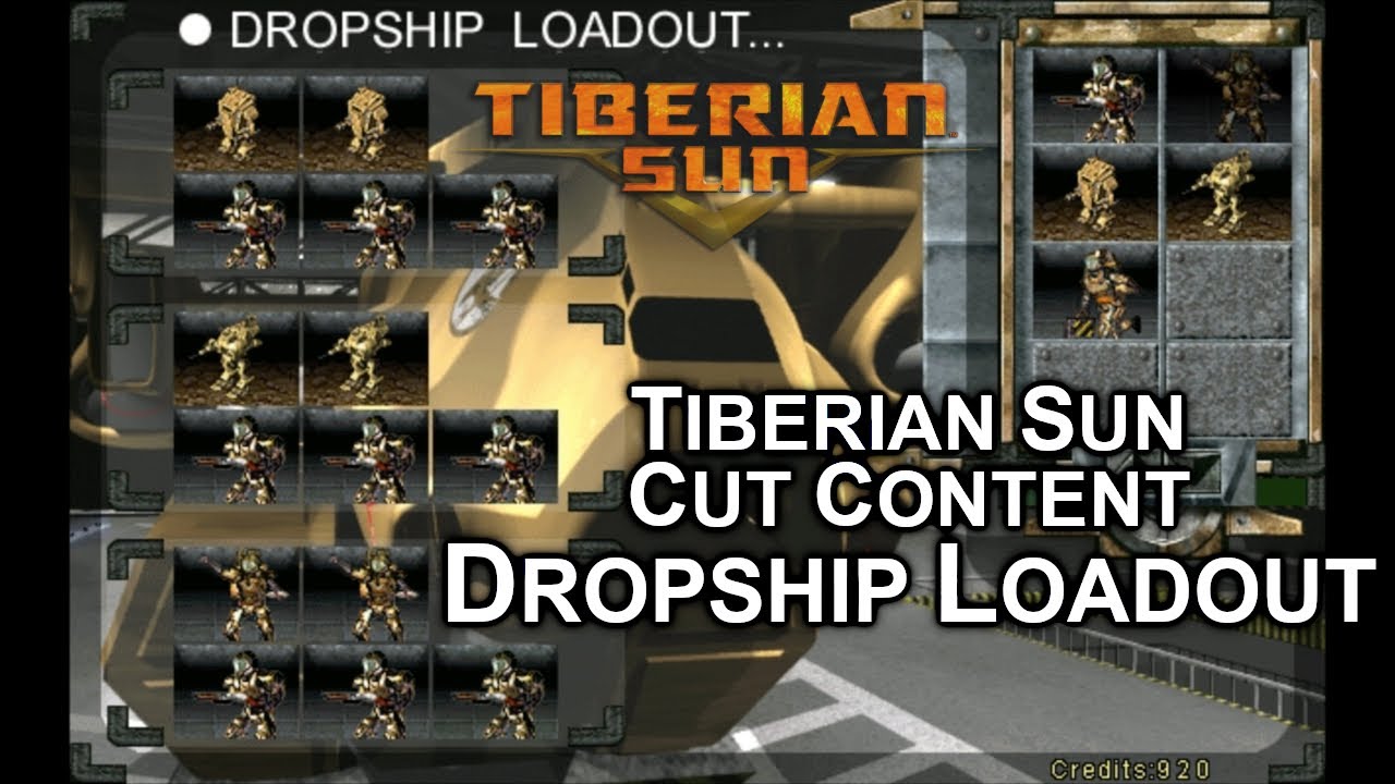Dropship Loadout Menu - Command & Conquer: Tiberian Sun - Cut Content
