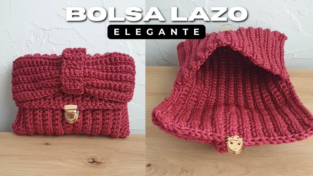 Tutorial, Bolso Lazo a Crochet, Bolso Elegante. Crochet Bow Purse, Beginner Friendly Tutorial