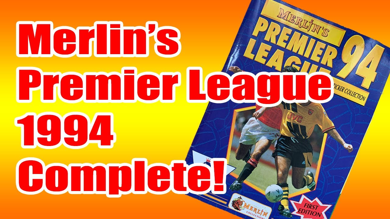 Merlin Premier League 1994 Complete Sticker Album!