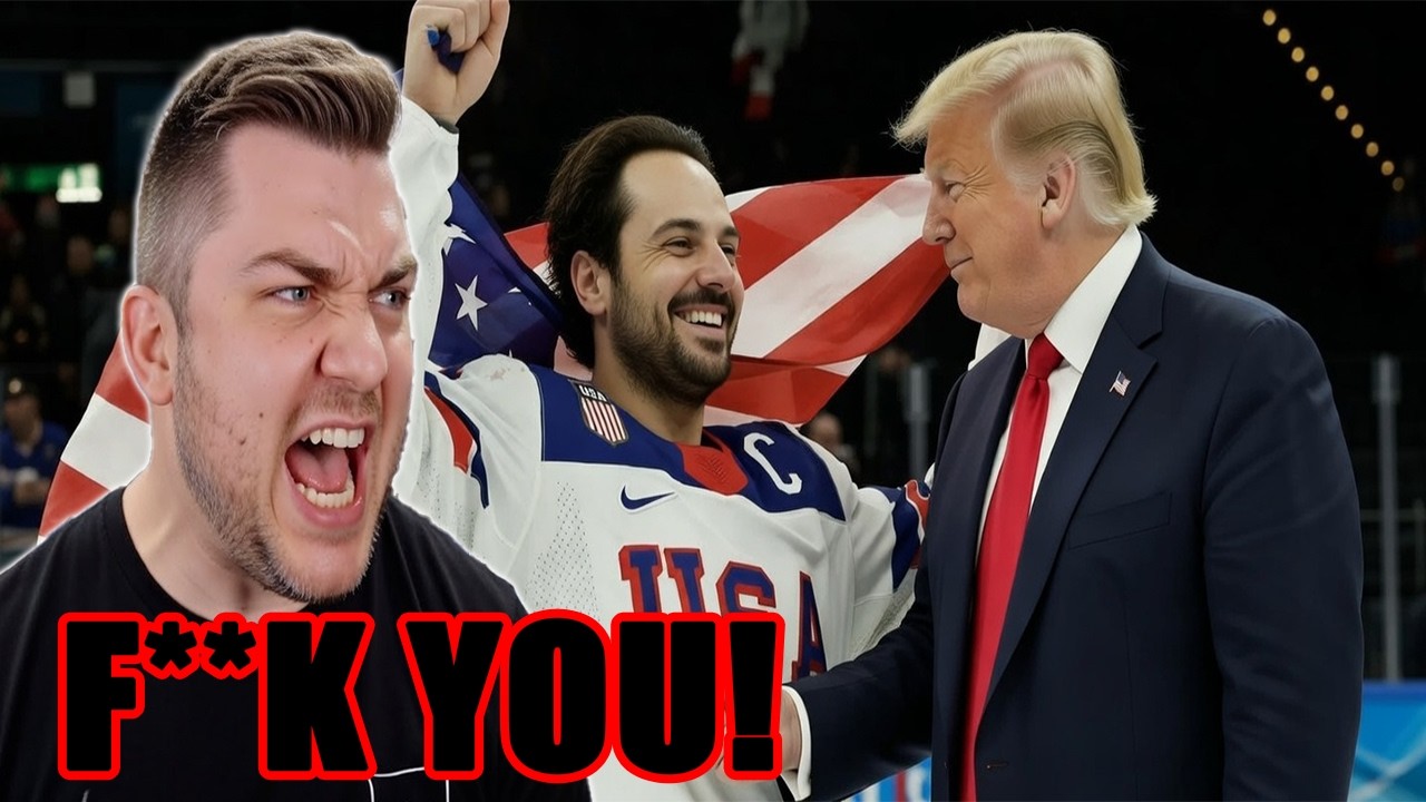 Canadian Hockey podcaster goes on F BOMB RANT over Team USA Hockey players shaking Trump's Hand!