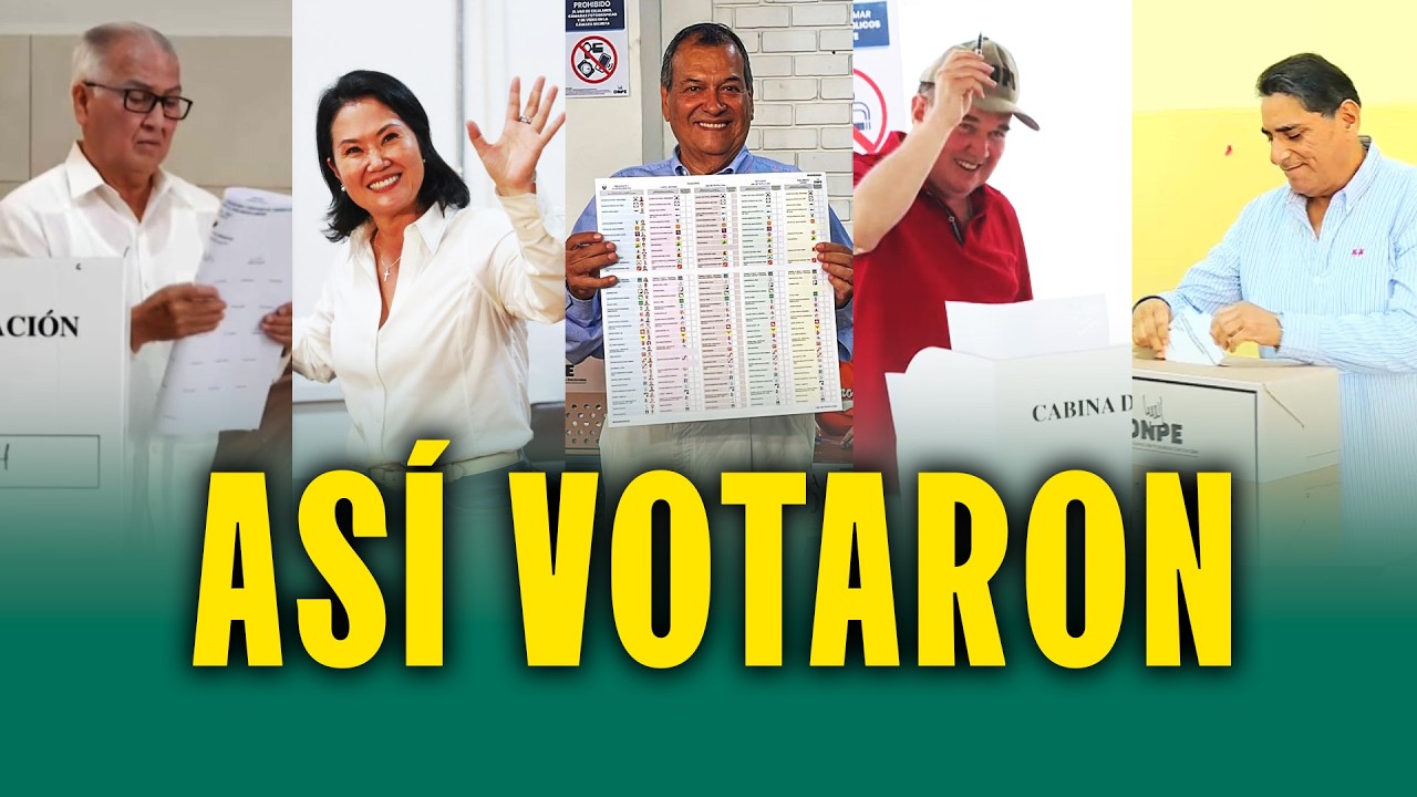 Candidatos participan en elecciones en Per&uacute;: L&oacute;pez Chau, Fujimori, Nieto, L&oacute;pez Aliaga y &Aacute;lvarez