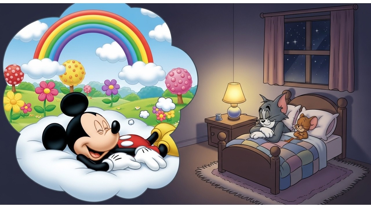 🌈🐭✨ Mickey Mouse, Tom & Jerry’s Magical Rainbow Adventure 🌟🐱🐭 | Dreamy Doodles 🎨💖