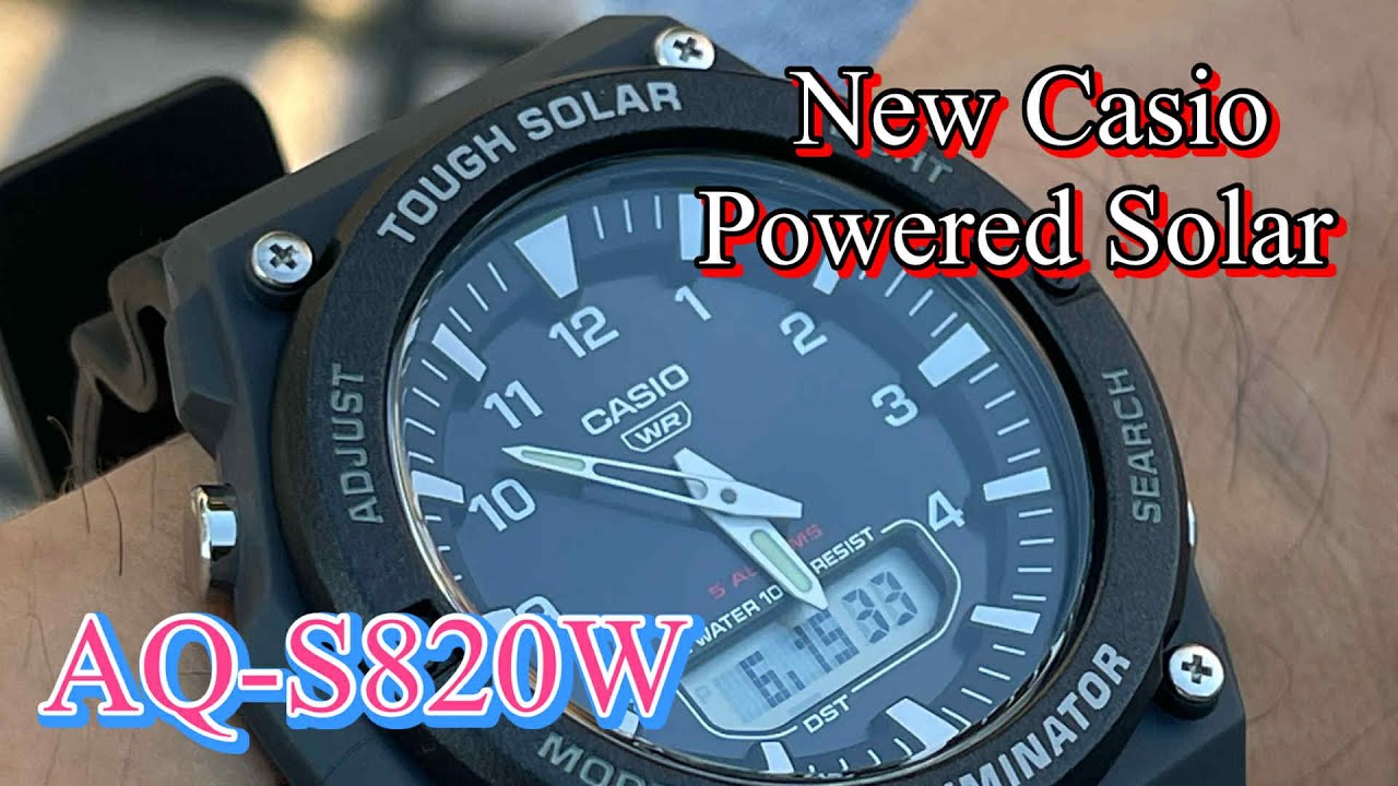 Casio Solar Powered new release under 63$ dollar AQ-S820W