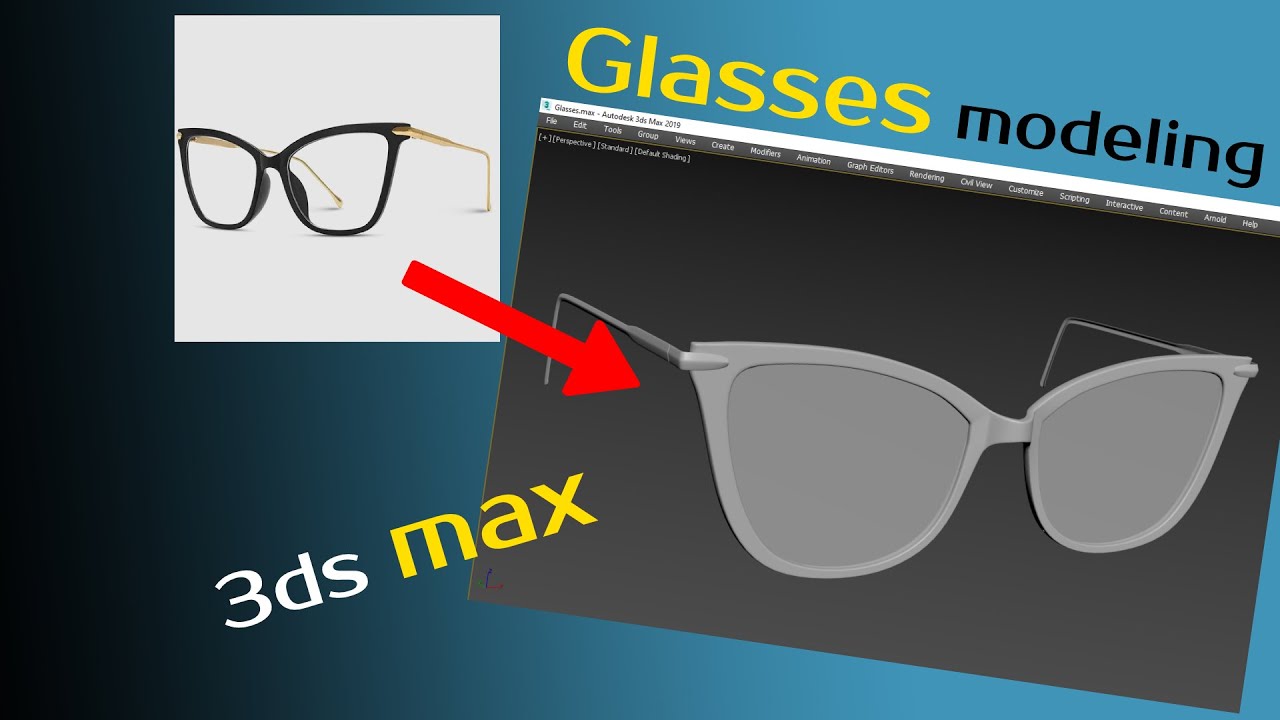Glasses modeling in 3dsmax | 3dsmax | | Glasses | | 3d |