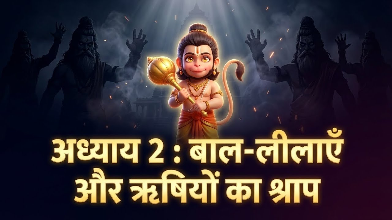 🔮 अध्याय 2 : बाल-लीलाएँ और ऋषियों का श्राप | क्या हुआ जब बाल हनुमान ने ऋषियों को नाराज़ कर दिया?🔮#ai