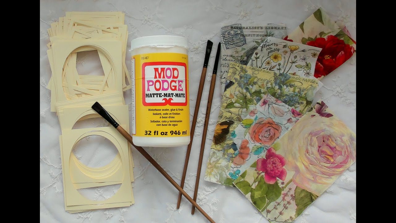 Lets have some fun with Mod Podge/ Napkins/Paint Brushes/ Inspired by Lori @PositiveThanksLiving