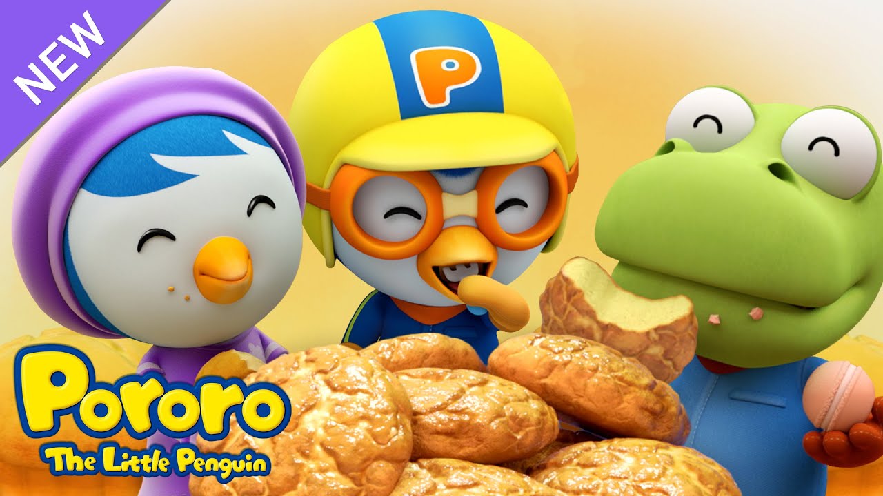 Roti Bulat Enak | Lagu anak Indonesia | Nyanyi sama Pororo | Lagu Sajak