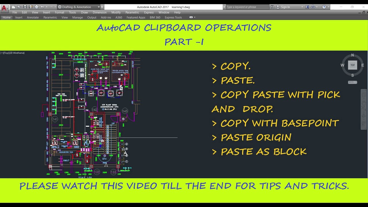 AutoCAD Copy Paste Tricks | Copy Paste Operation in AutoCAD