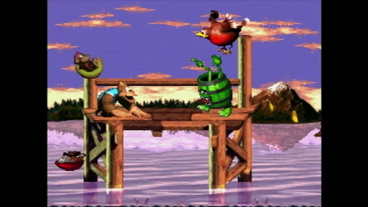 Let's Play Donkey Kong Country 3! World 1 - Lake Orangatanga