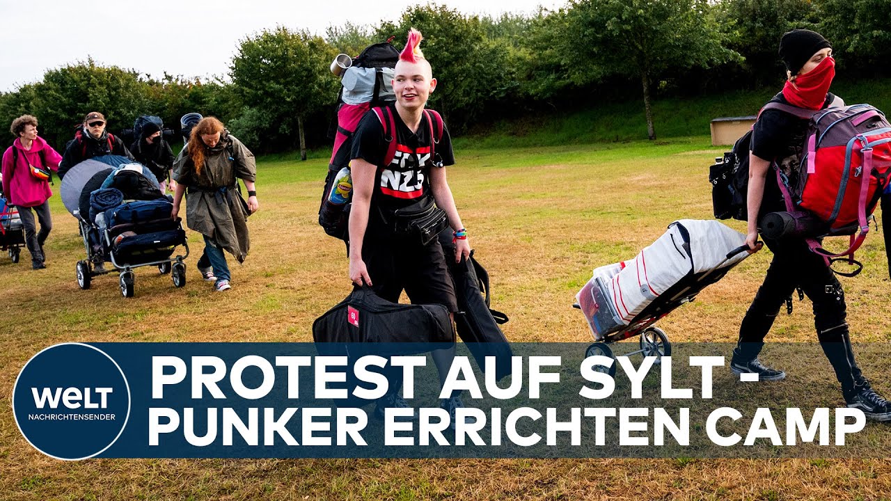PUNK-PROTEST AUF SYLT: Teilnehmer errichten Camp in Tinnum