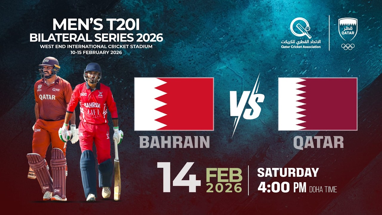 Men's T20I Bilateral Series 2026 between Qatar and Bahrain, Saturday, February 14, 2026