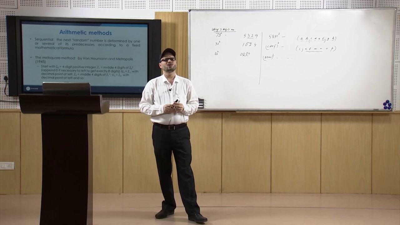 Lecture 16 - Generation of Random Numbers