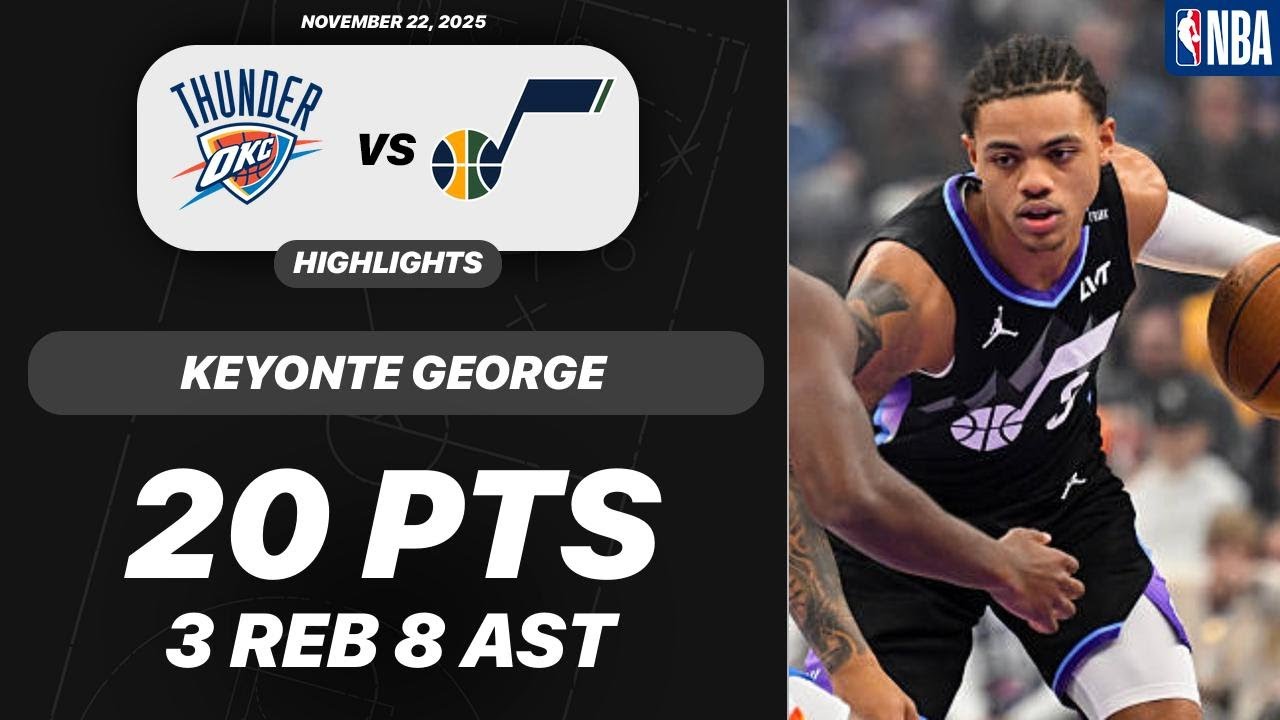 Keyonte George vs Oklahoma City Thunder | 20 PTS 3 REB 8 AST | NBA 11-22-2025 Highlights