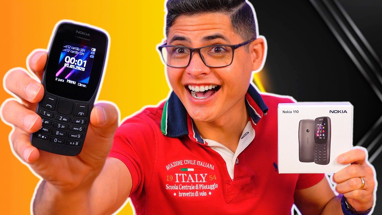 CELULAR BARATO DE VERDADE! Nokia 110, o FAMOSO LANTERNINHA - Unboxing e Impressões
