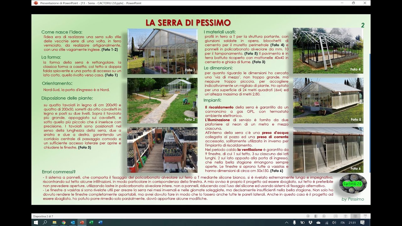 Serra per cactus e succulente - Le chiacchierate di Cactofili 2.0 (Prima parte)