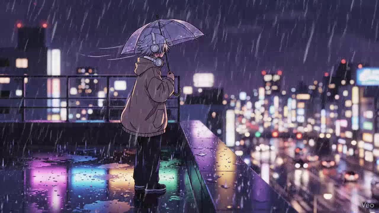 🌙 Late Night Study Music | 🎧 Lofi Hip Hop for Focus, Sleep & Calm | Rain Stream | The Japanese Town