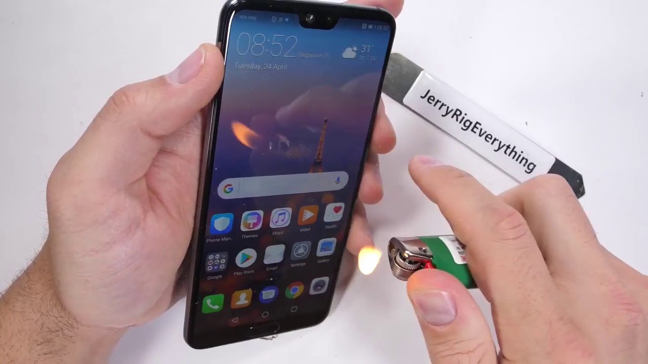 تجربة صلابة هواوي بي 20 برو،تحطيم هواوي p20 pro شاهد HD