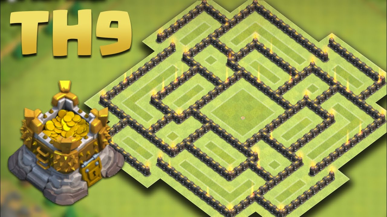 Clash of Clans - Town Hall 9 (TH9) Hybrid Base [The Funnel] July 2016 + Replays