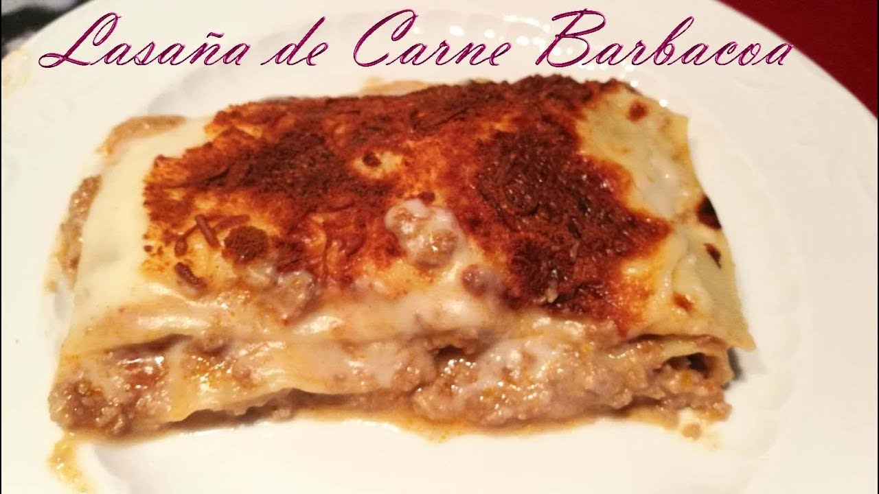 LASAÑA DE CARNE A LA BARBACOA ( MOULINEX CUISINE)