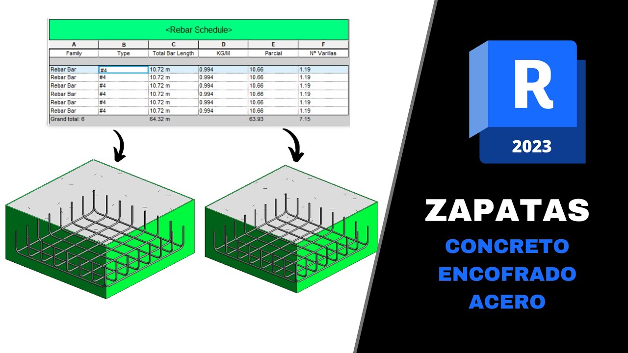 MODELADO Y METRADO DE ZAPATAS (CONCRETO, ENCOFRADO Y ACERO) 😲