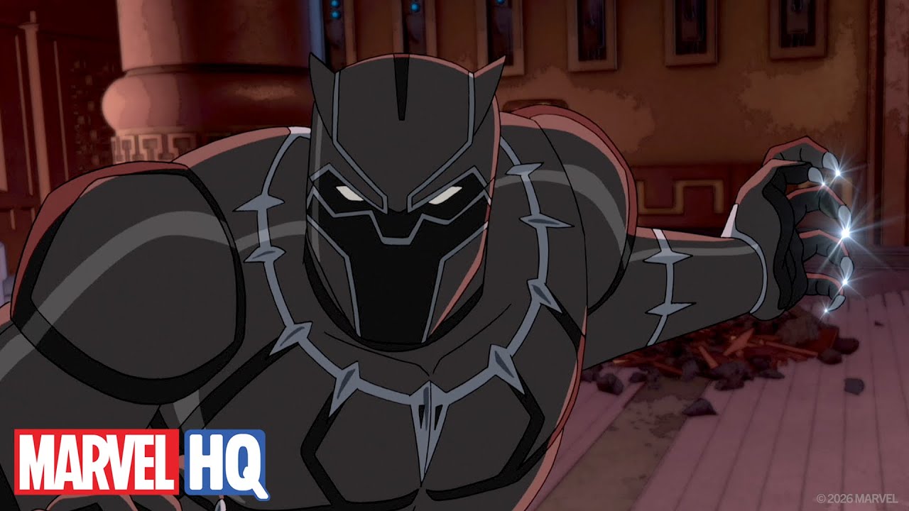 Wakanda Forever with Black Panther 🐈&zwj;⬛ | Marvel's Avengers Assemble & Fantastic Four | @MarvelHQ