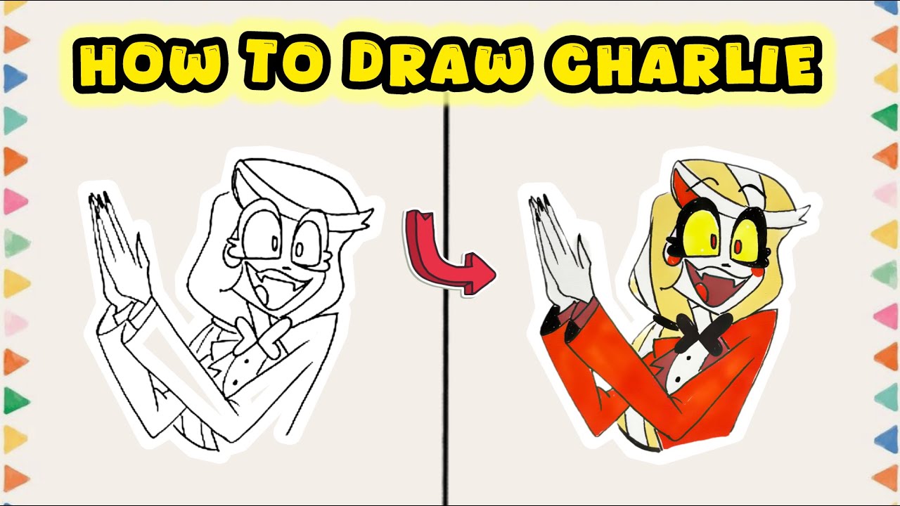 How to Draw Charlie Magne from Hazbin Hotel – Drawing Process