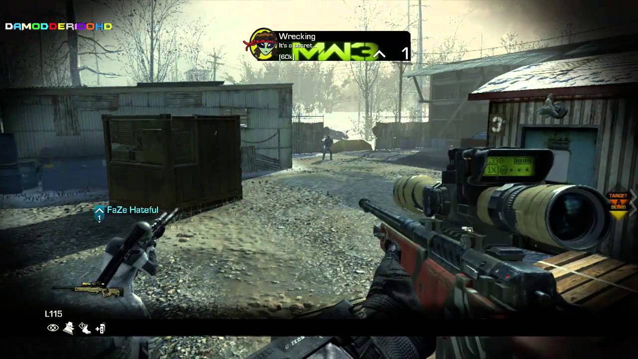 CoD: Ghosts - First Trickshot with L115 - 360 Silent Shot *ONLINE*