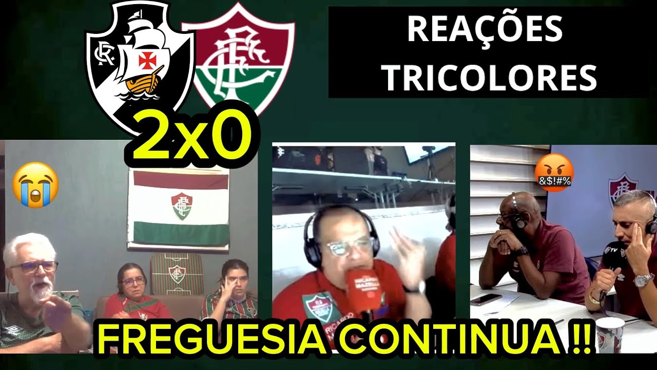 Vasco 2 x 0 Fluminense| Torcida TRICOLOR SURTA com derrota | Melhores Reacts 