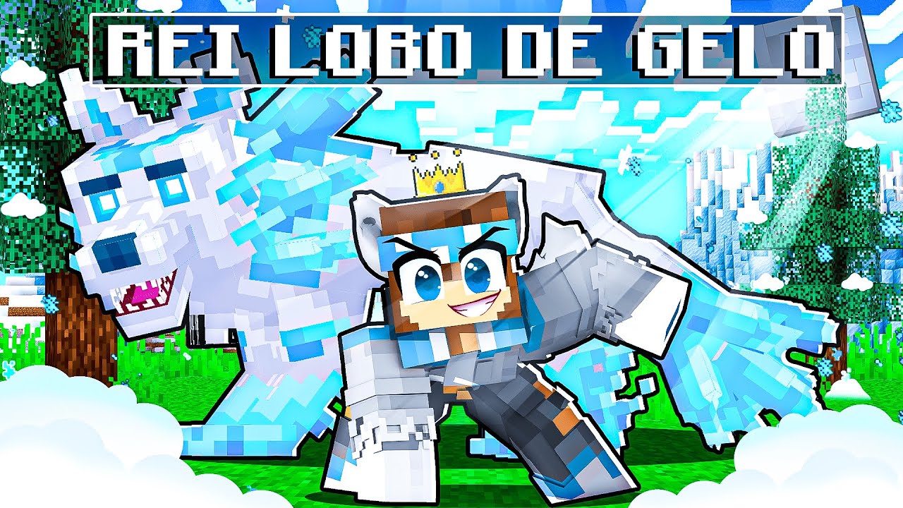 JOGANDO como REI LOBO DE GELO no Minecraft