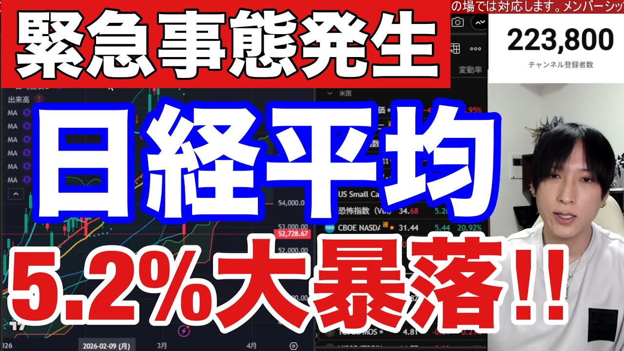 3/9【日本株大暴落続くか⁉】日経平均2892円急落エグイ‼️中東情勢緊迫でWTI原油急騰&rarr;AI、半導体株大暴落。円安加速でドル円158円。米国株、ナスダック急落BW。仮想通貨軟調