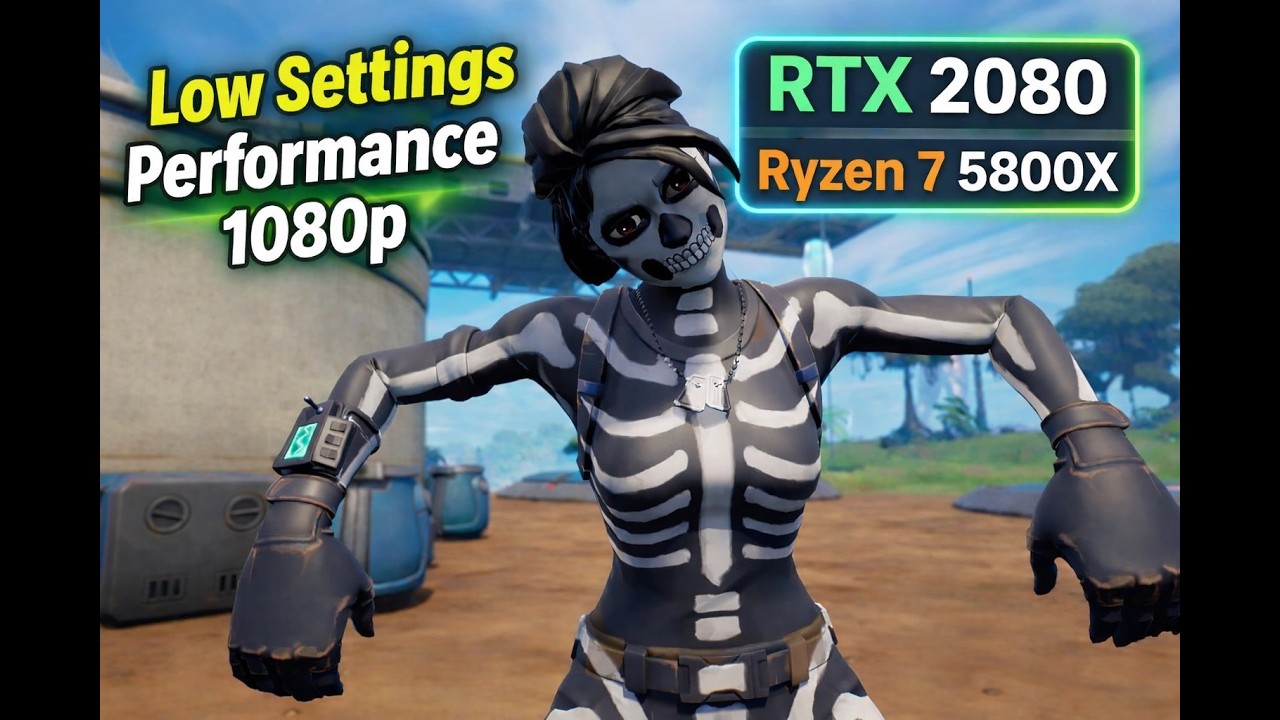 Fortnite Chapter 7 RTX 2080 + Ryzen 7 5800x - 1080p Low, Performance Mode, FPS Test