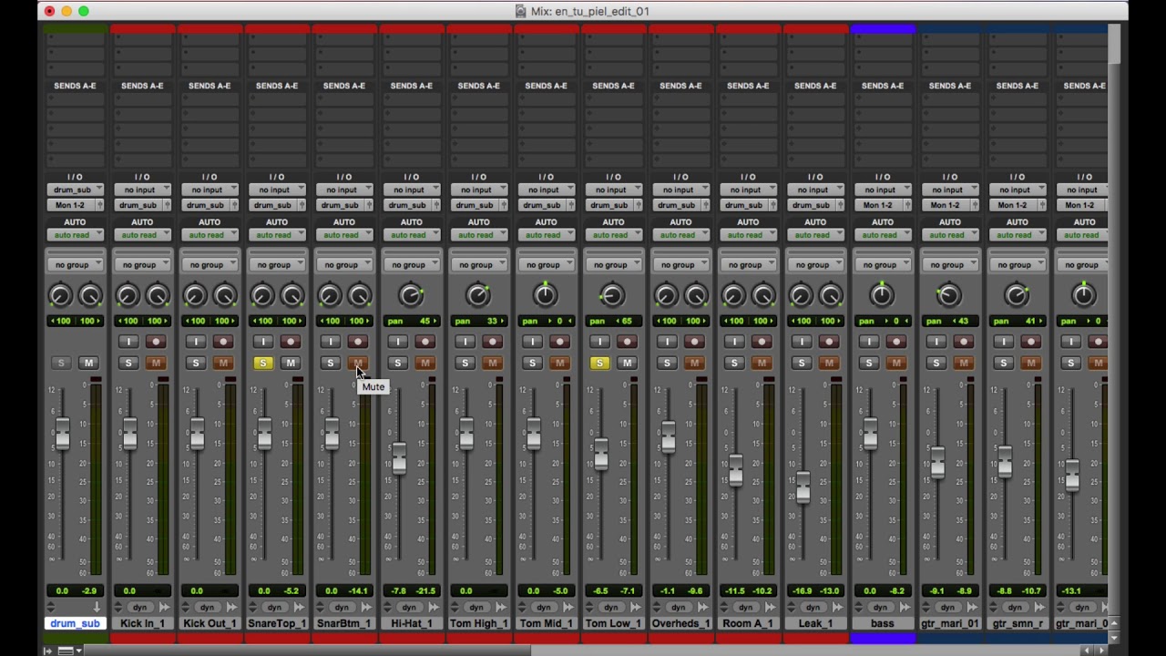Buses y sub-mixes en Pro Tools