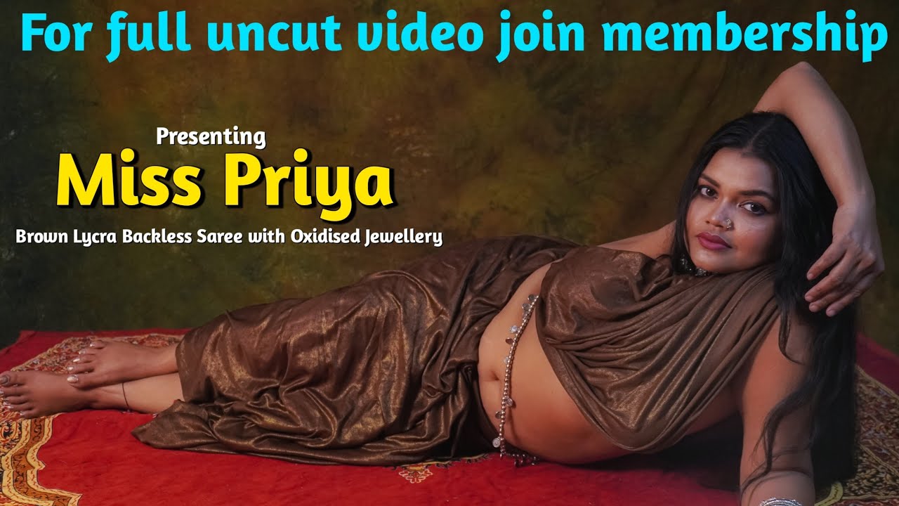 Priya | Brown Lycra Saree with Oxidised jewellery | Saree Lover | Saree Sundori | Backless Saree