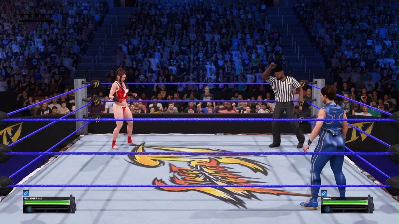 WWE 2K25 Mai Shiranui vs Chun li last woman standing