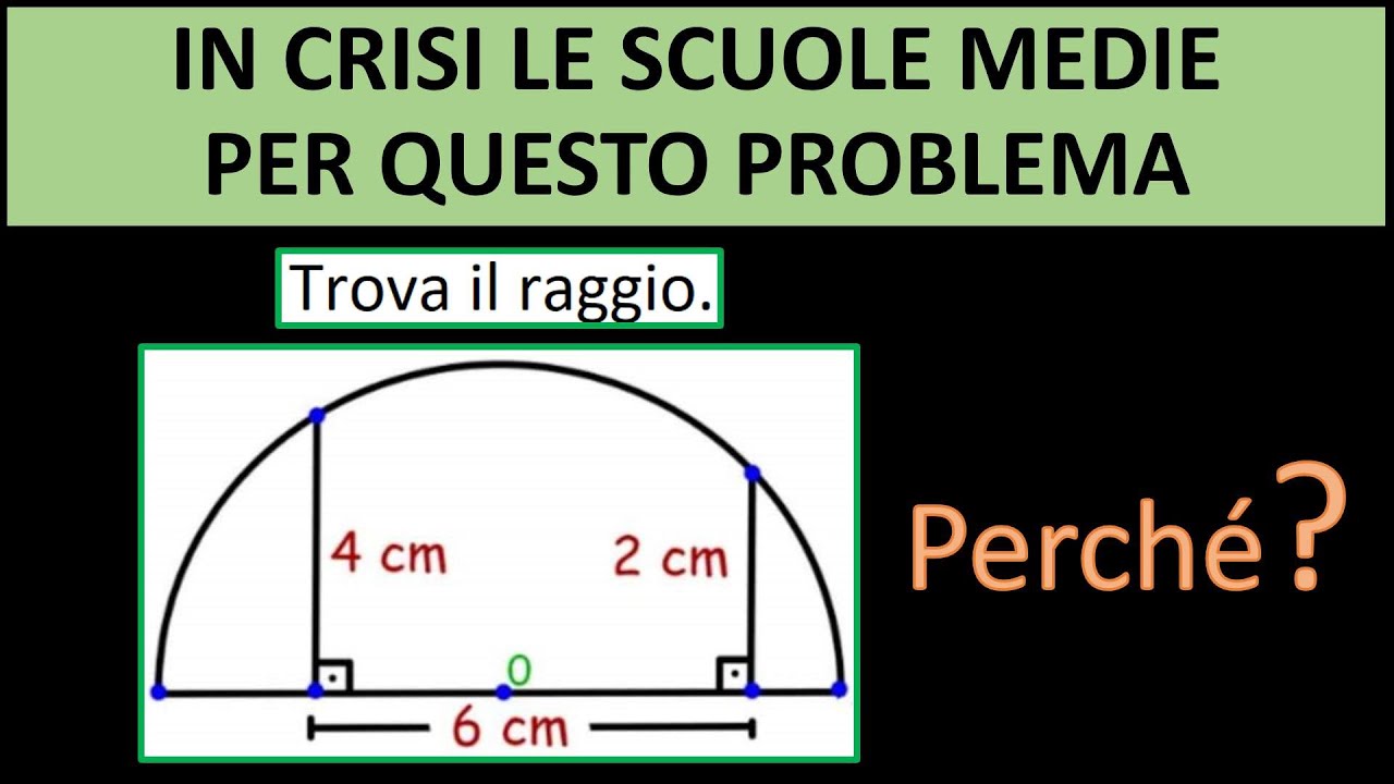 Geometria. Le scuole medie entrano in crisi per questo problema sul cerchio
