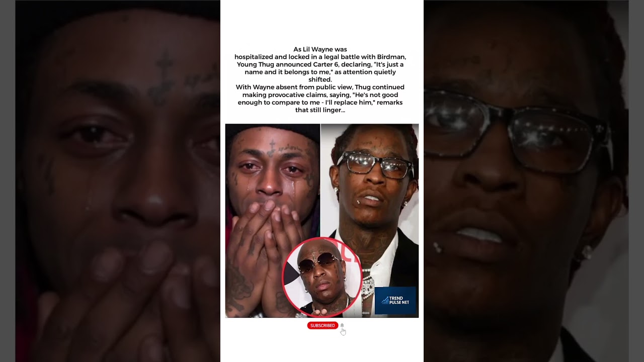 Young Thug Claims Carter 6 While Lil Wayne Battles Birdman 😱 #LilWayne #YoungThug #Carter6#fyp#short