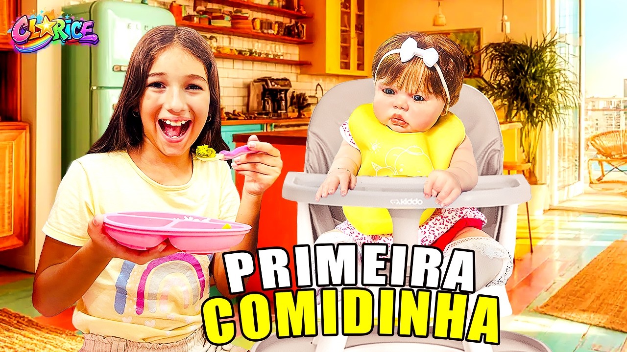 PRIMEIRA COMIDINHADA DA MINHA NOVA BEBÊ REBORN HELENA / UNIVERSO DA CLARICE