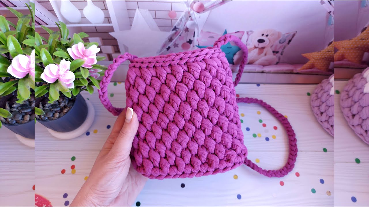 Сумка з трикотажної пряжі