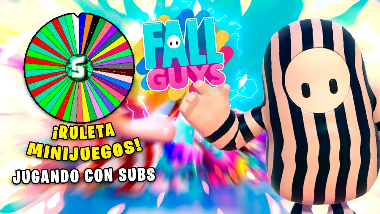 ¡Gira la Ruleta de Minijuegos en Fall Guys! Jugando con Subs y Retos Épicos