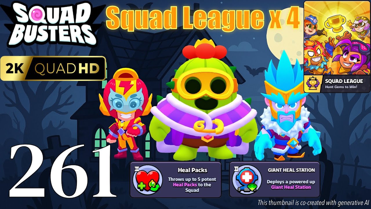 Squad Busters - Walkthrough Gameplay Part 261 - Spike, Max, Ice Wizard - Squad league x 4