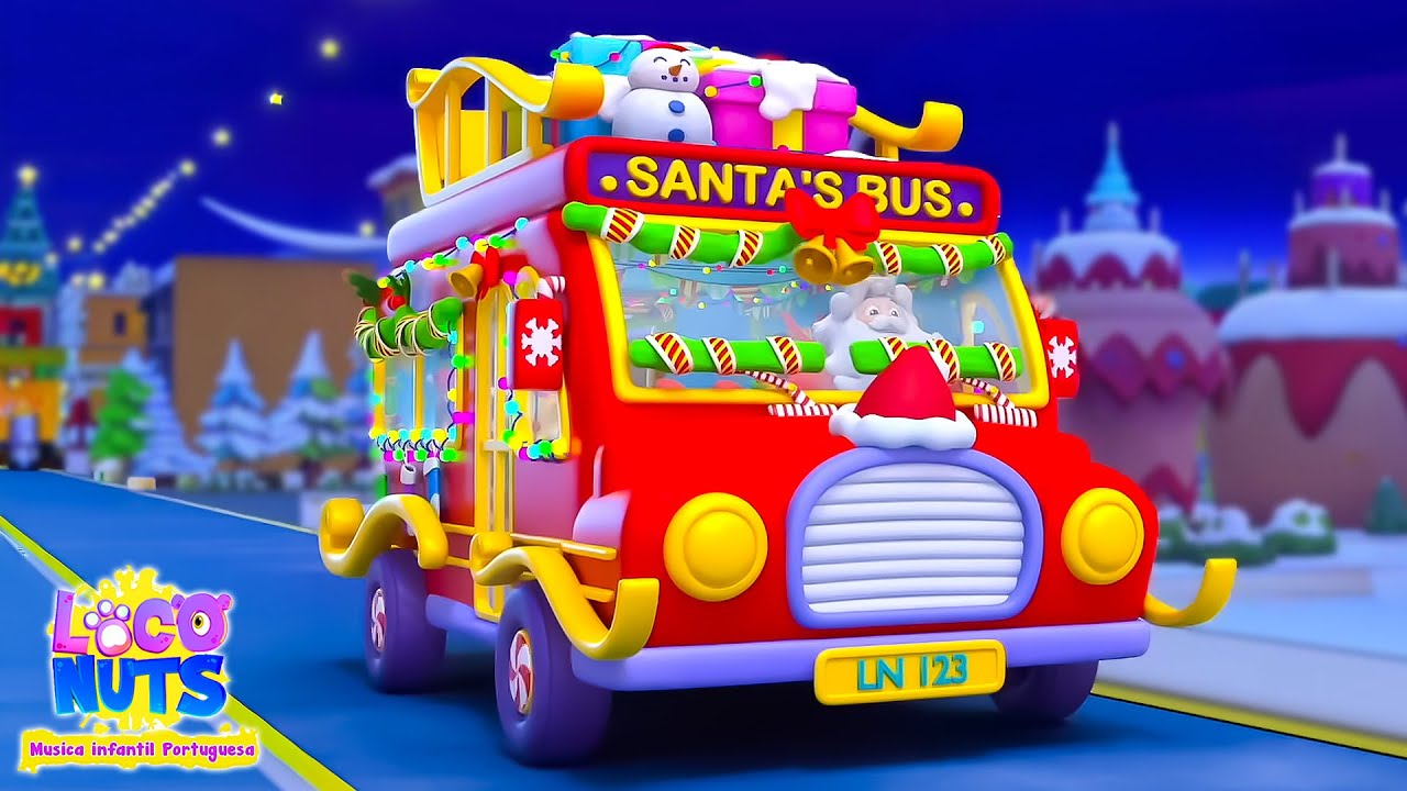 Rodas De Natal No ônibus Vídeos Do Jardim De Infância Para Crianças Em Português
