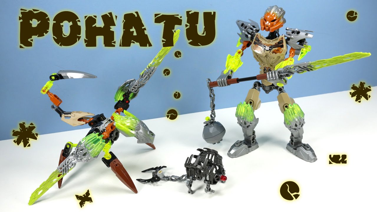 LEGO Bionicle Pohatu Uniter of Stone 71306 & Ketar Creature 2016 Set Review